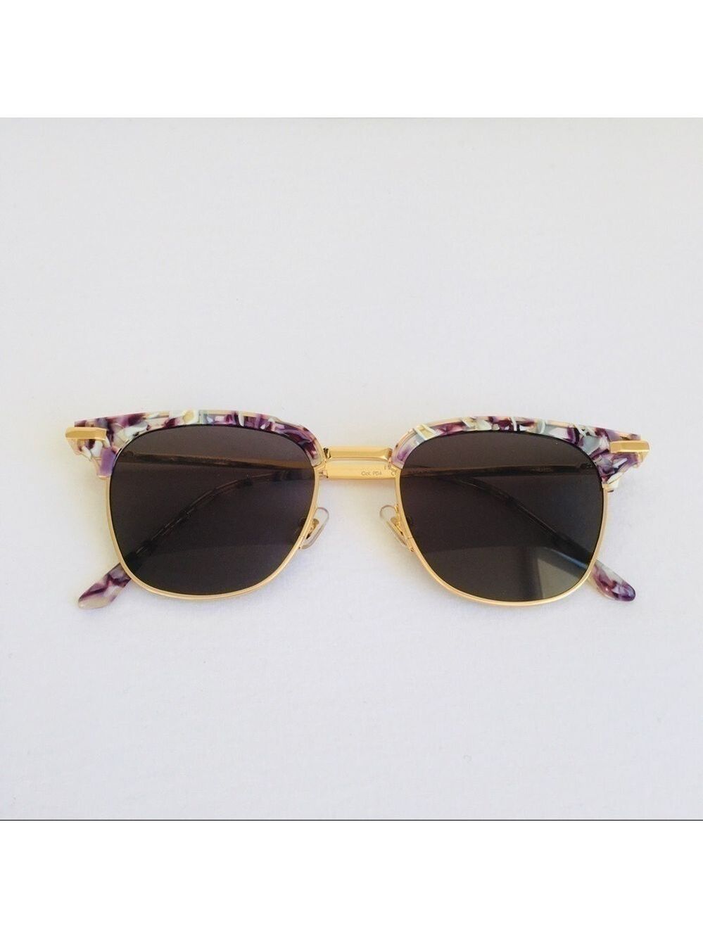 Gentle Monster Core 612 PD4 Clubmaster Gold Metal & Acetate Sunglasses - Picture 2 of 6